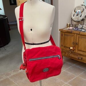 Kipling Vibrant Red Messenger Bag